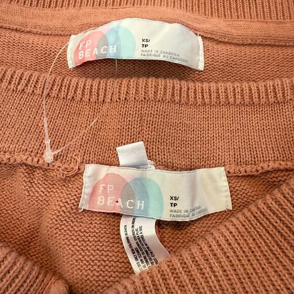 Free People sweater set co-ord matching set pants knit cozy boho XS - Picture 8 of 10